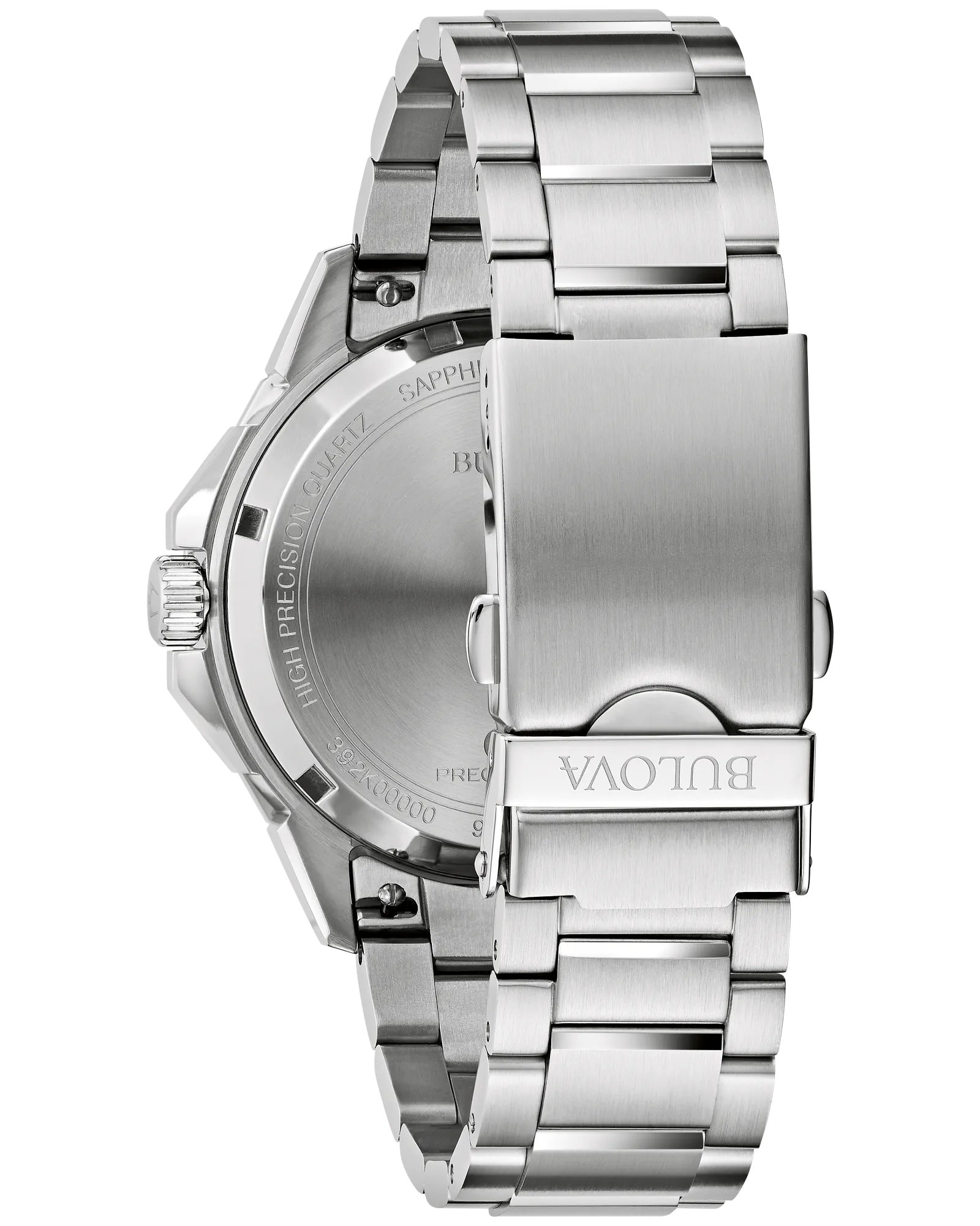 RELOJ BULOVA MARINE STAR, CUARZO, ESFERA BLANCO, BRAZALETE DE ACERO, FECHA, 43 MM