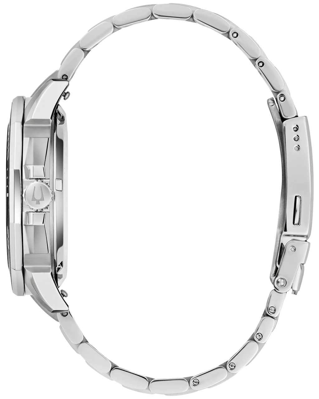 RELOJ BULOVA MARINE STAR, CUARZO, ESFERA BLANCO, BRAZALETE DE ACERO, FECHA, 43 MM