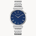 RELOJ BULOVA REGATTA, CUARZO, ESFERA AZUL, BRAZALETE DE ACERO, 38 MM