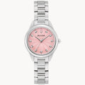 RELOJ BULOVA SUTTON, CUARZO, ESFERA ROSADA, BRAZALETE DE ACERO, DIAMANTES, 28 MM