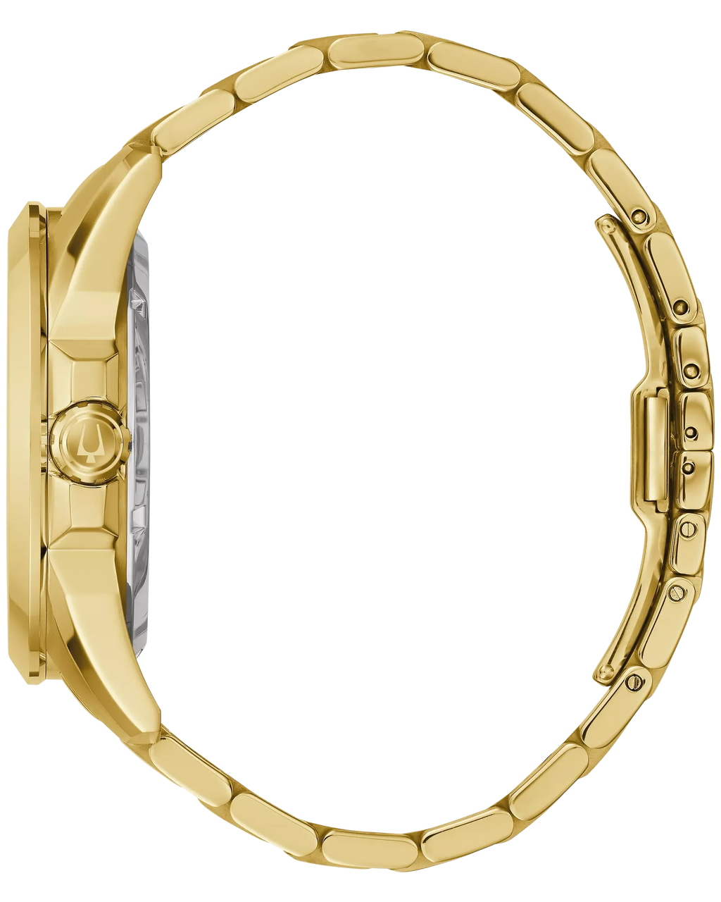 RELOJ BULOVA SUTTON, AUTOMATICO, ESFERA DORADA, BRAZALETE DE ACERO PVD ORO AMARILLO, 43 MM