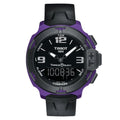 RELOJ TISSOT T-RACE TOUCH, CUARZO, ESFERA NEGRA, FAJA DE CAUCHO NEGRA, MULTI FUNCICÓN, 42 MM