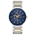 RELOJ BULOVA FUTURO, CUARZO, ESFERA AZUL, BRAZALETE DE ACERO BICOLOR, 40 MM