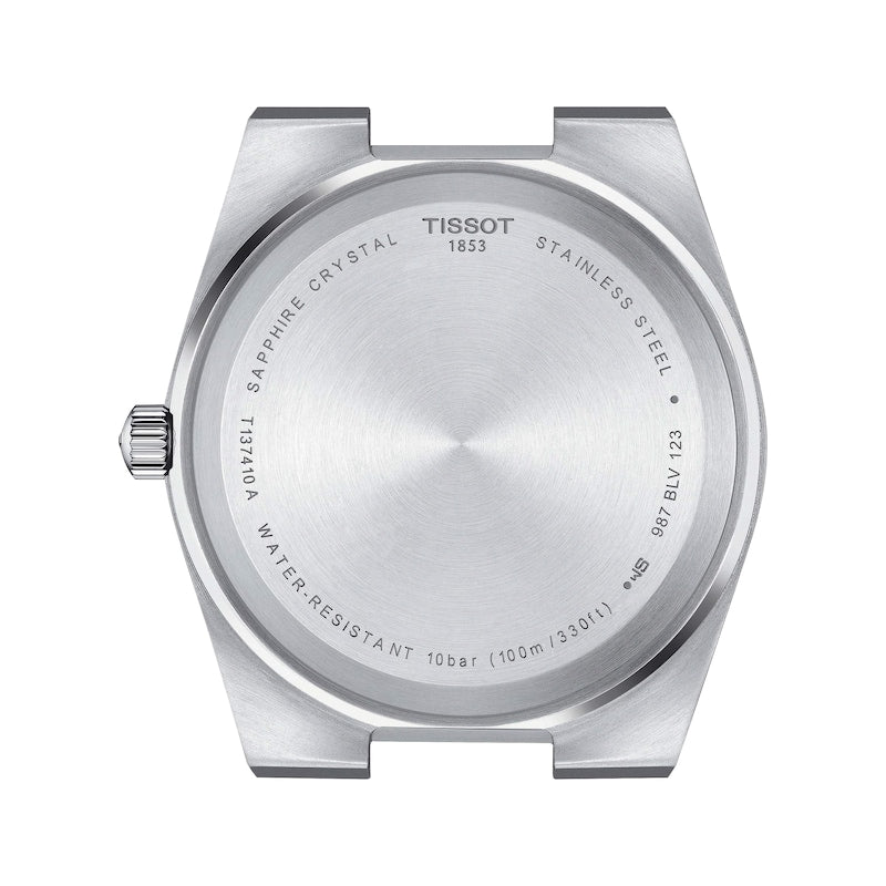 RELOJ TISSOT PRX, CUARZO, ESFERA AZUL, FAJA DE CAUCHO NEGRO, FECHA, 40 MM