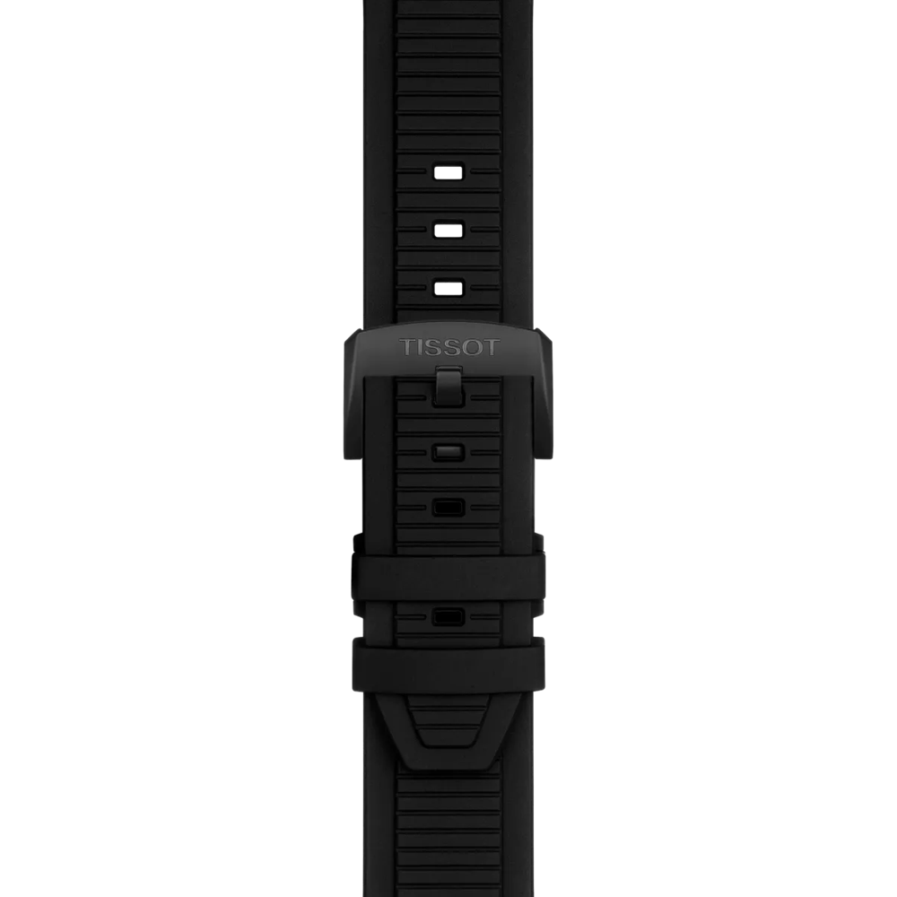 RELOJ TISSOT T-RACE MOTO GP, 2025, CUARZO, ESFERA NEGRA, BRAZALETE DE CAUCHO NEGRO, EDICICÓN ESPECIAL, CRONCÓGRAFO, 45 MM