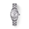 RELOJ TISSOT PR 100, CUARZO, ESFERA GRIS, BRAZALETE DE ACERO, FECHA, 25 MM