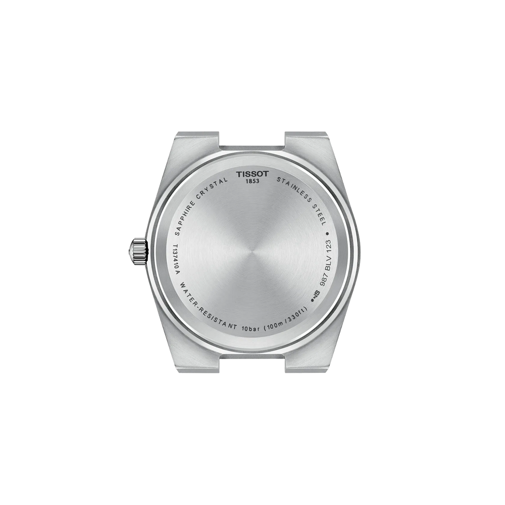 RELOJ TISSOT PRX, CUARZO, ESFERA BLANCA, FAJA DE CAUCHO BLANCA, FECHA, 40 MM