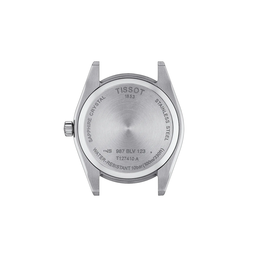 RELOJ TISSOT GENTLEMAN, CUARZO, ESFERA AZUL, BRAZALETE DE ACERO, FECHA, 40 MM