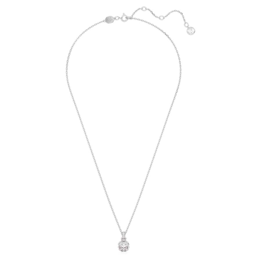 COLLAR SWAROVSKI BIRTHSTONE TALLA CUADRADA, JUNIO, ROSA, BAÑO DE RODIO