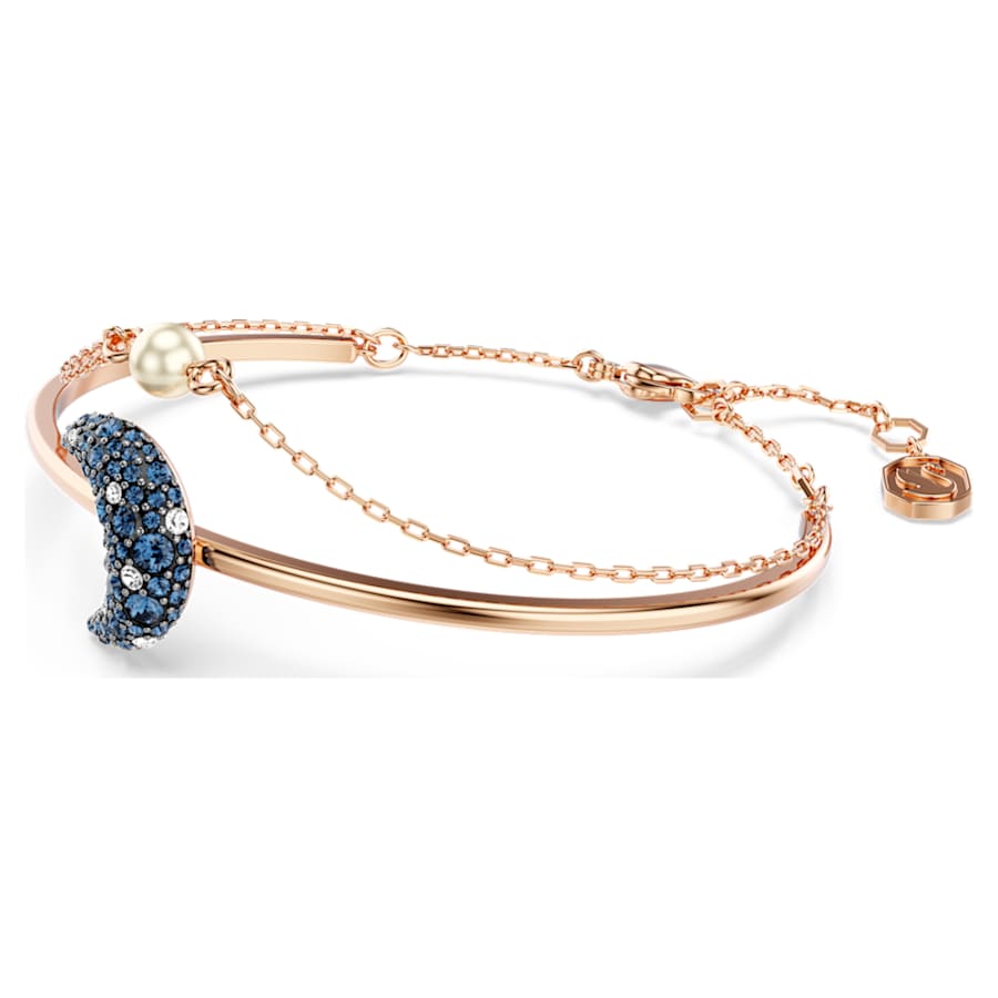 PULSERA SWAROVSKI LUNA LUNA, MULTICOLOR, BAÑO TONO ORO ROSA, TALLA M