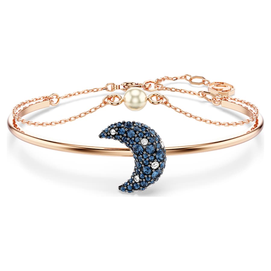 PULSERA SWAROVSKI LUNA LUNA, MULTICOLOR, BAÑO TONO ORO ROSA, TALLA M