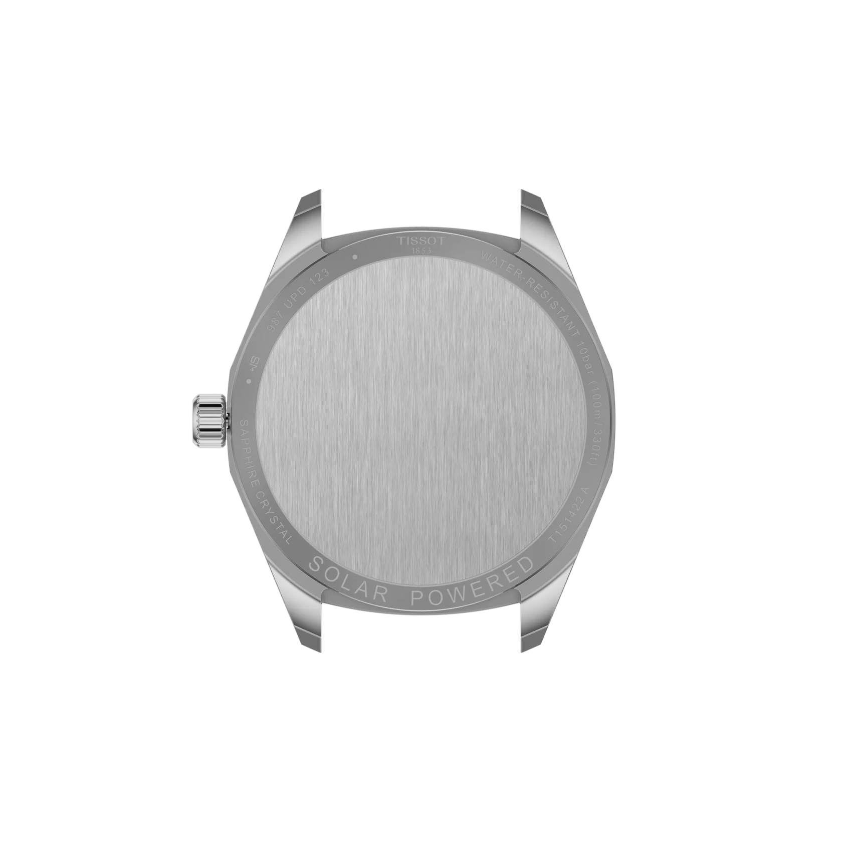 RELOJ TISSOT PR100 SOLAR, ESFERA GRIS, BRAZALETE DE CUERO MARRCÓN, FECHA, 39 MM