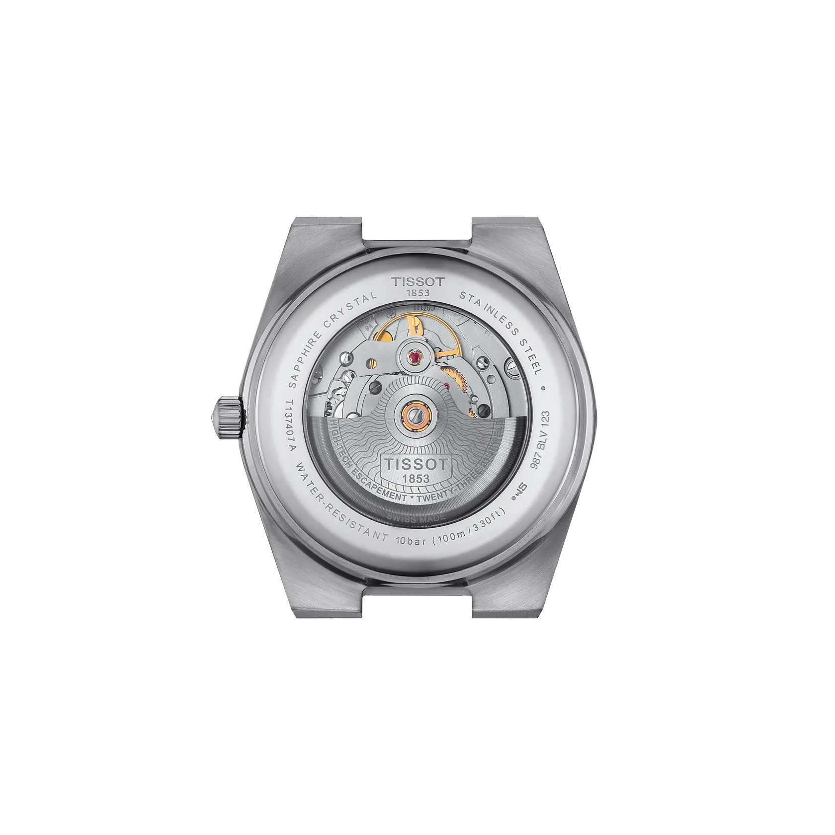 RELOJ TISSOT PRX, AUTOMCÁTICO, ESFERA VERDE, BRAZALETE DE ACERO, FECHA, 40 MM