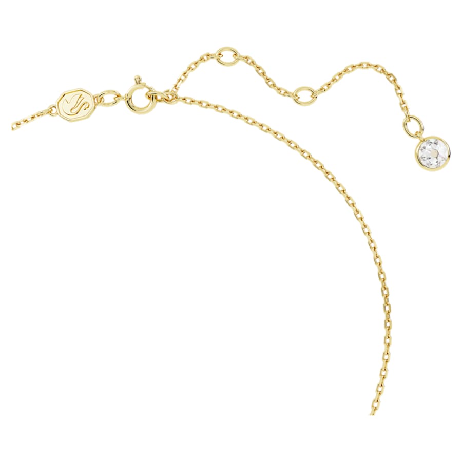 COLLAR SWAROVSKI CHROMA, CORAZCÓN, ROJO, BAÑO TONO ORO