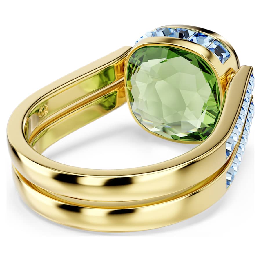 ANILLO SWAROVSKI CHROMA TALLA CUSHION, MULTICOLOR, BAÑO TONO ORO, TALLA 55
