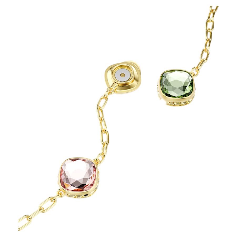 COLLAR SWAROVSKI CHROMA TALLA OCTOGONAL, MULTICOLOR, BAÑO TONO ORO