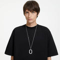 COLLAR SWAROVSKI DEXTERA FORMA OCTAGONAL, MEDIANO, BLANCO, BAÑO DE RODIO