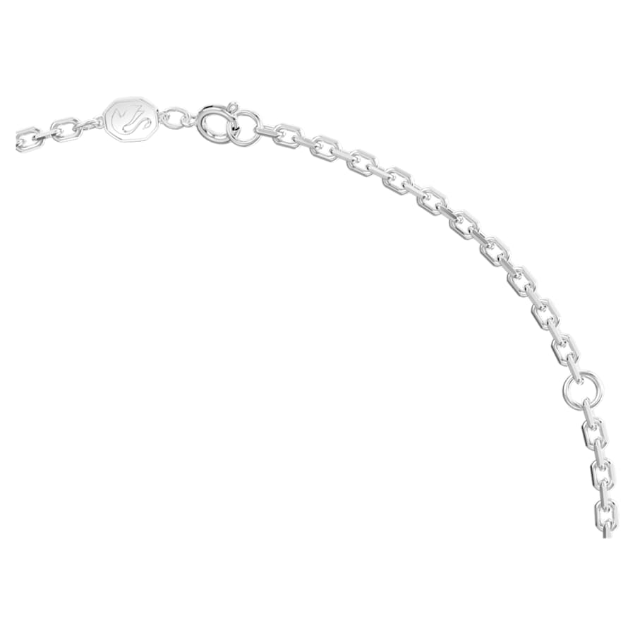 COLLAR SWAROVSKI DEXTERA FORMA OCTAGONAL, MEDIANO, BLANCO, BAÑO DE RODIO