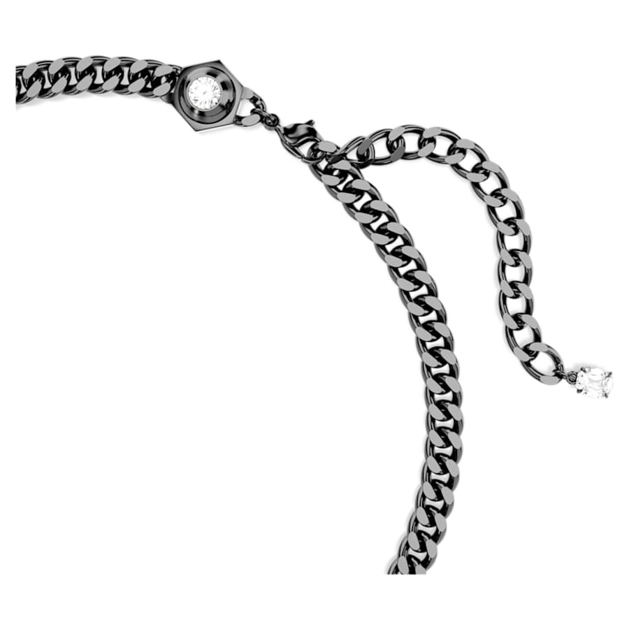 COLLAR SWAROVSKI NUMINA TALLA REDONDA, BLANCO, BAÑO DE RUTENIO