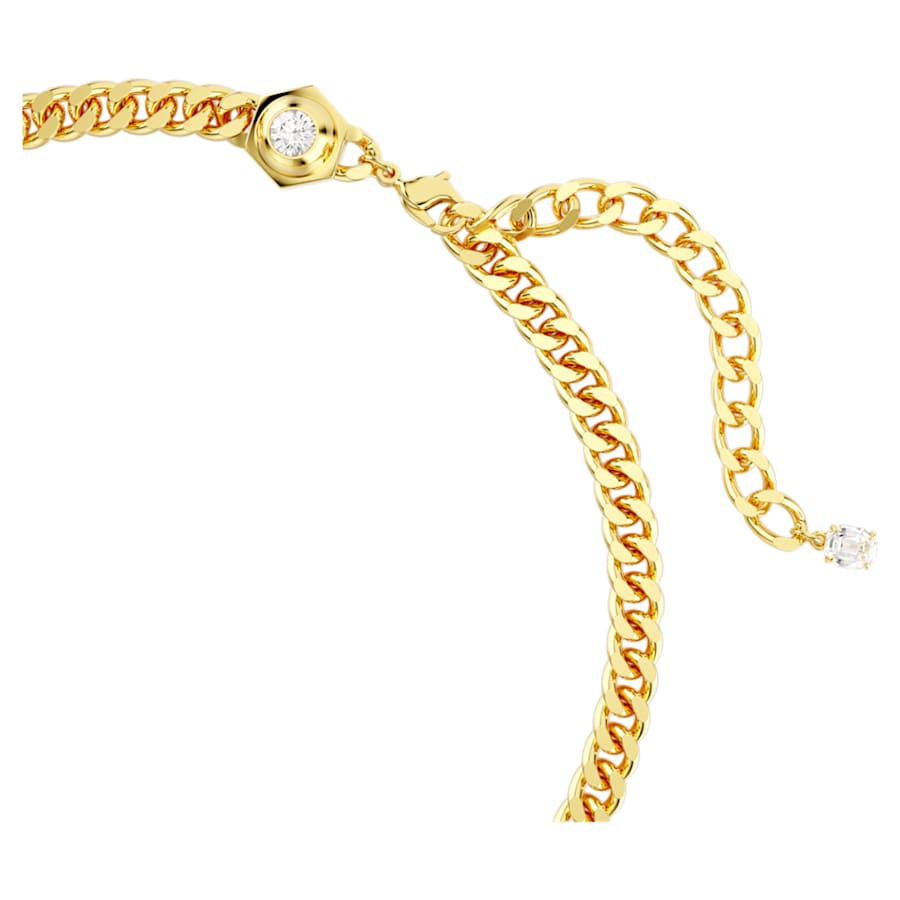 COLLAR SWAROVSKI NUMINA TALLA REDONDA, BLANCO, BAÑO TONO ORO