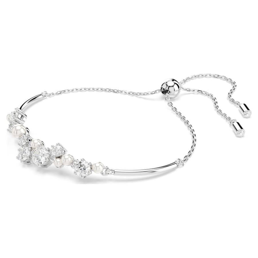 PULSERA SWAROVSKI CONSTELLA CRYSTAL PEARL, TALLAS REDONDAS, BLANCO, BAÑO DE RODIO