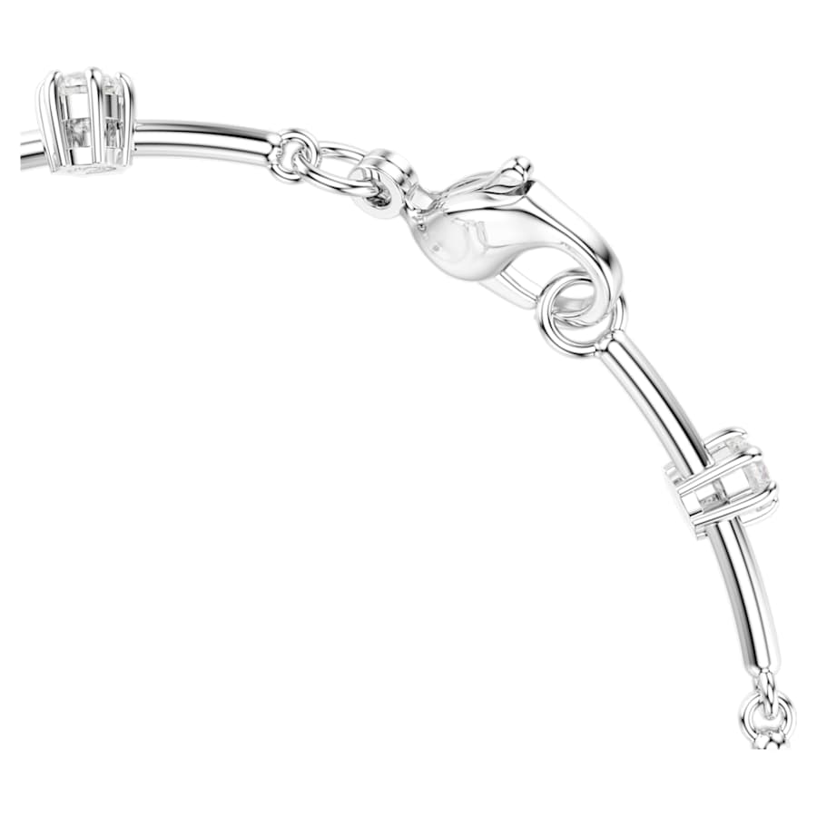 PULSERA SWAROVSKI TENNIS CONSTELLA CRYSTAL PEARL, TALLAS REDONDAS, BLANCA, BAÑO DE RODIO