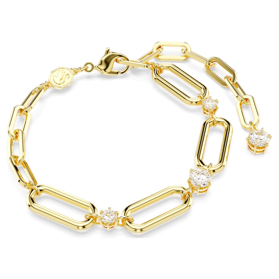 PULSERA SWAROVSKI CONSTELLA BLANCA, BAÑO TONO ORO, TALLA M