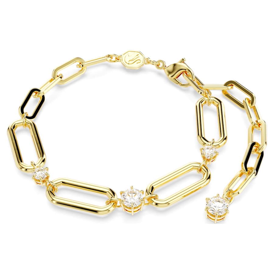 PULSERA SWAROVSKI CONSTELLA BLANCA, BAÑO TONO ORO, TALLA M