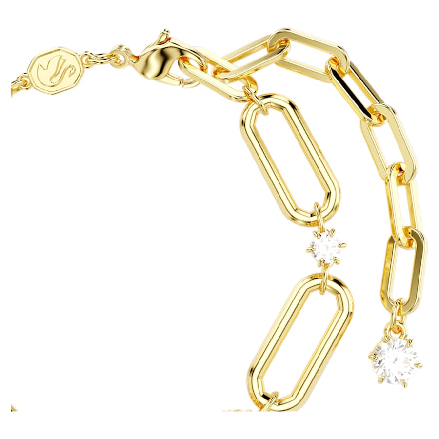 PULSERA SWAROVSKI CONSTELLA BLANCA, BAÑO TONO ORO, TALLA M