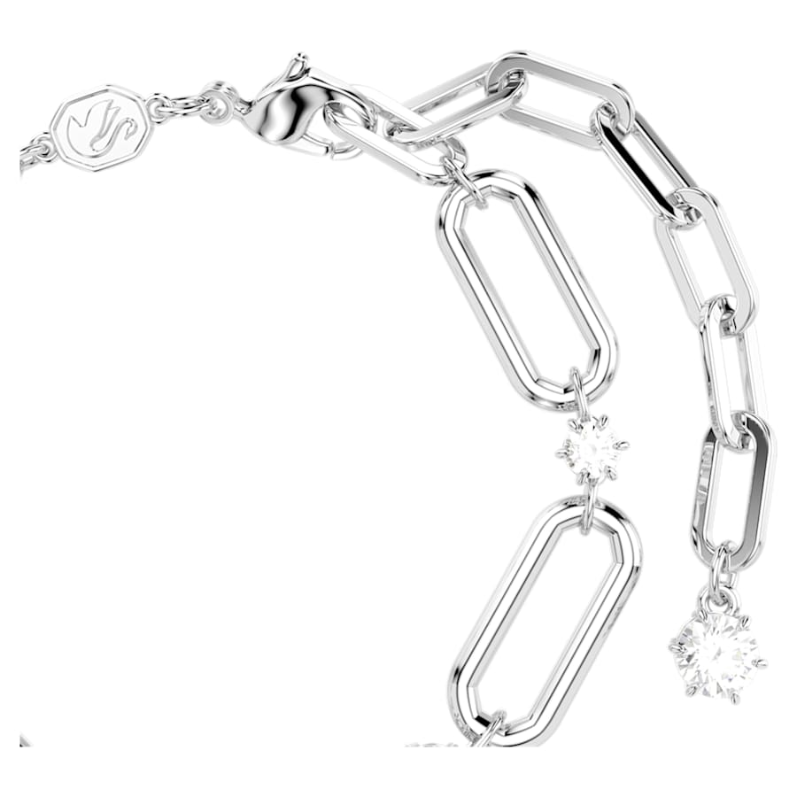 PULSERA SWAROVSKI CONSTELLA BLANCA, BAÑO DE RODIO, TALLA M