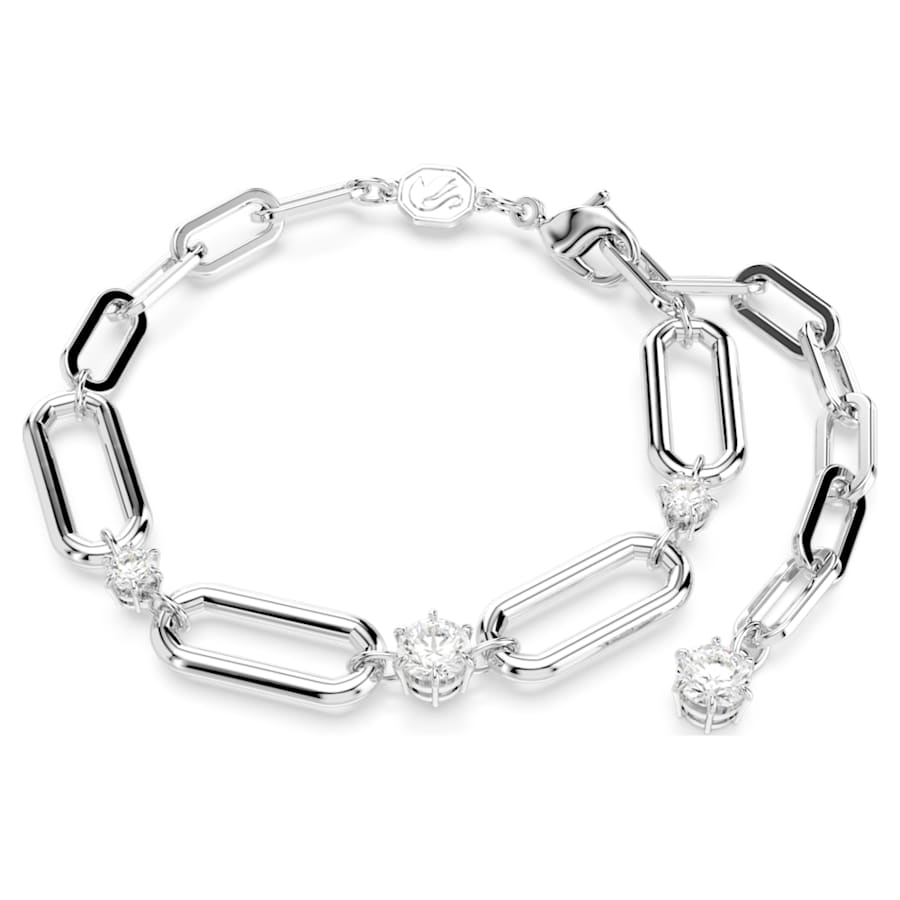 PULSERA SWAROVSKI CONSTELLA BLANCA, BAÑO DE RODIO, TALLA M