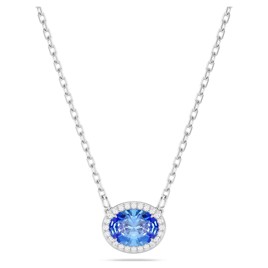 COLLAR SWAROVSKI CONSTELLA TALLA OVALADA, AZUL, BAÑO DE RODIO