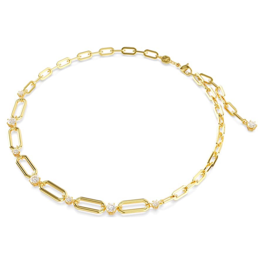COLLAR SWAROVSKI CONSTELLA BLANCO, BAÑO TONO ORO