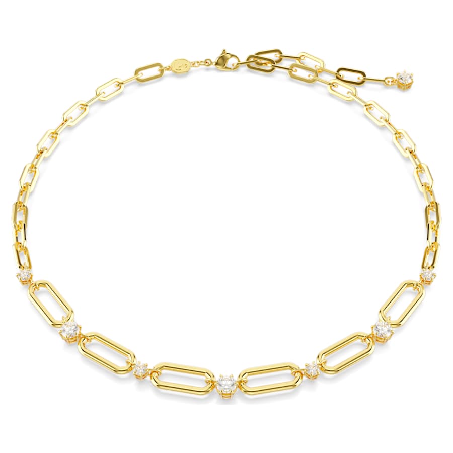 COLLAR SWAROVSKI CONSTELLA BLANCO, BAÑO TONO ORO