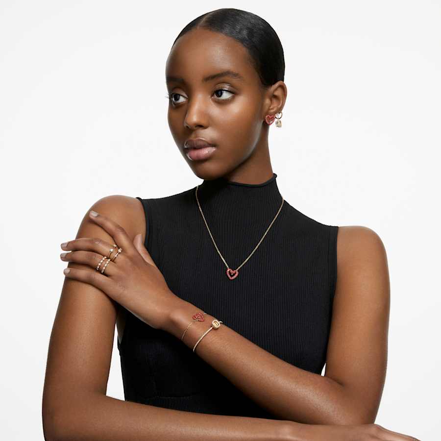 ANILLO SWAROVSKI CONSTELLA CONJUNTO (2), TALLA REDONDA, BLANCO, BAÑO TONO ORO, TALLA 58