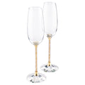 FIGURA DE CRISTAL SWAROVSKI COPAS CRYSTALLINE DORADO 2 UNIDADES