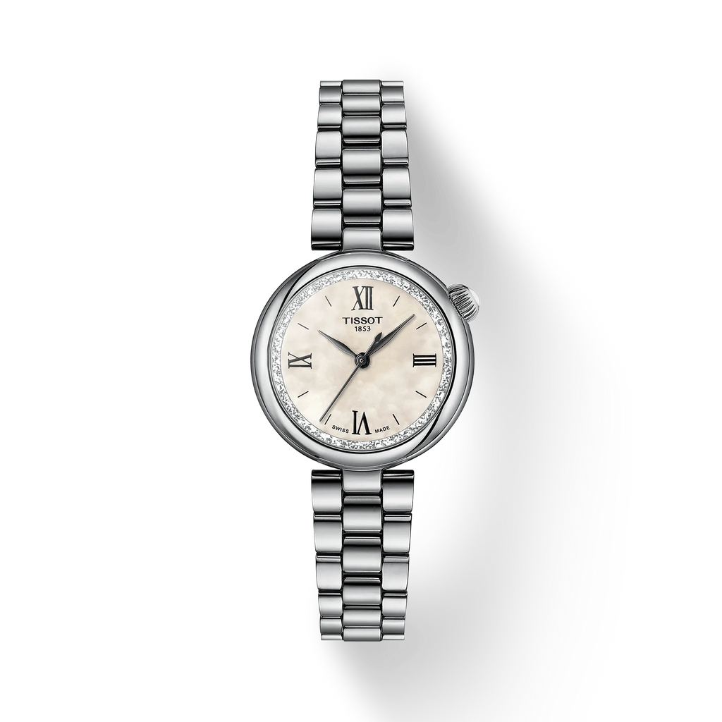 RELOJ TISSOT DESIR, CUARZO, ESFERA DE MADRE PERLA, BRAZALETE DE ACERO, 28 MM