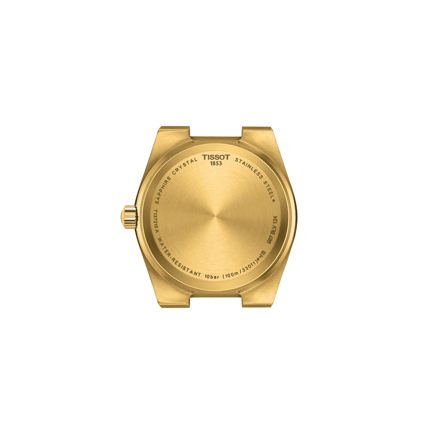 RELOJ TISSOT PRX, CUARZO, ESFERA DORADA, BRAZALETE DE ACERO PVD TONO ORO, FECHA, 35 MM