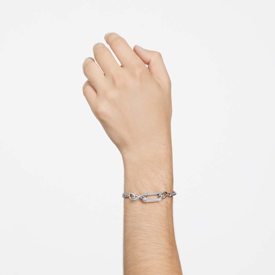 PULSERA SWAROVSKI DEXTERA, TALLA REDONDA, CRISTAL, BAÑO DE RODIO, TALLA XL