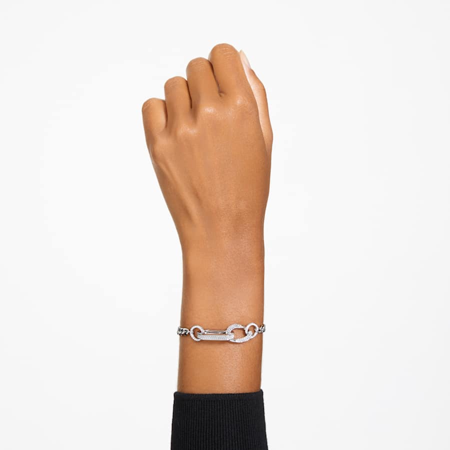 PULSERA SWAROVSKI DEXTERA, TALLA REDONDA, CRISTAL, BAÑO DE RODIO, TALLA XL
