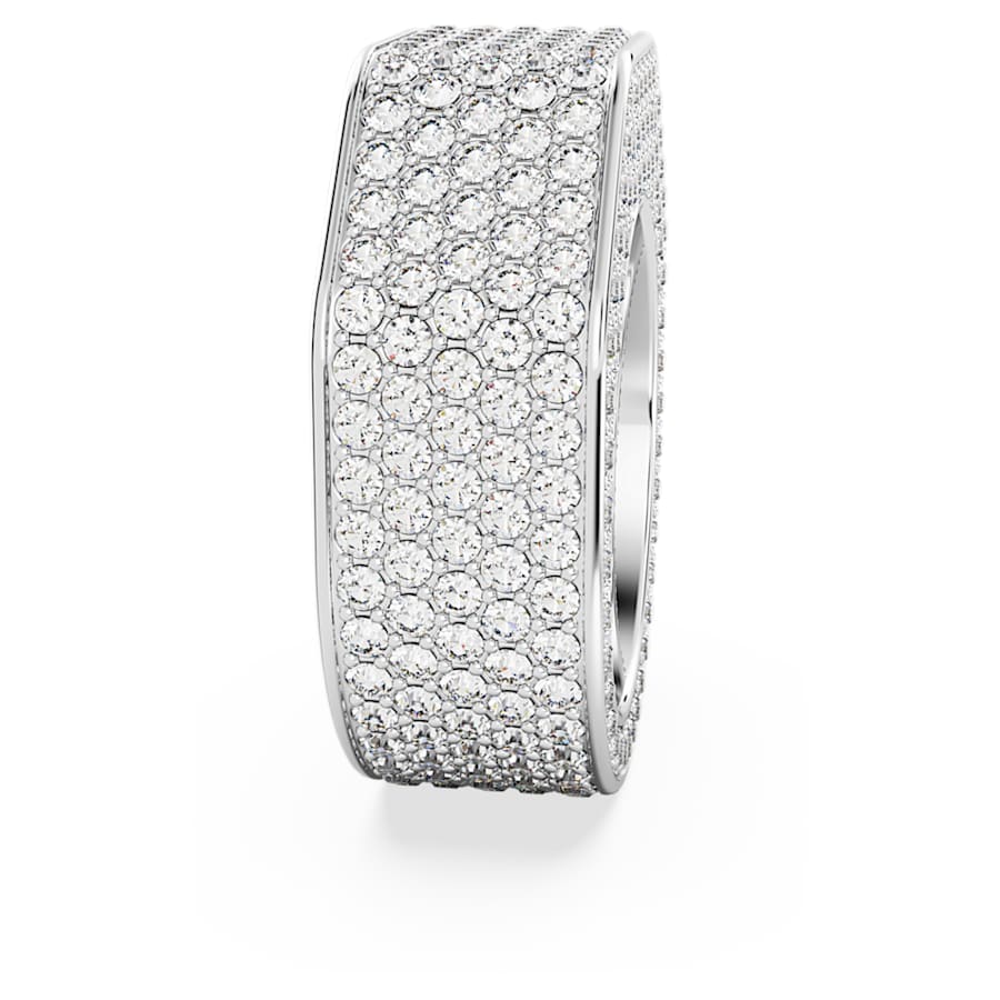 ANILLO SWAROVSKI DEXTERA FORMA OCTAGONAL, BLANCO, BAÑO DE RODIO