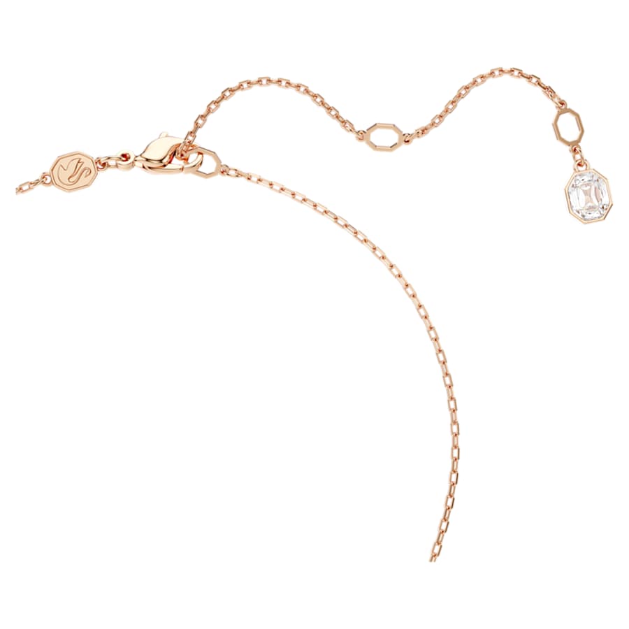 COLLAR SWAROVSKI DEXTERA TALLA REDONDA, BLANCO, BAÑO TONO ORO ROSA