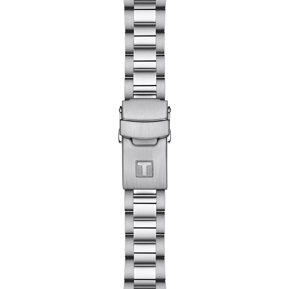 RELOJ TISSOT SEASTAR 1000, CUARZO, ESFERA NEGRA, BRAZALETE DE ACERO, FECHA, 36 MM