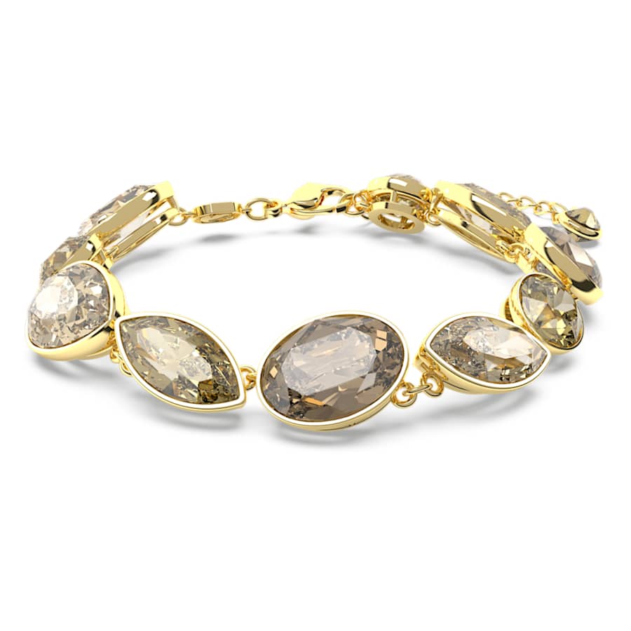 PULSERA SWAROVSKI ELEGANCE OF AFRICA, CORTES MIXTOS, MARRCÓN, BAÑO EN TONO ORO, TALLA M