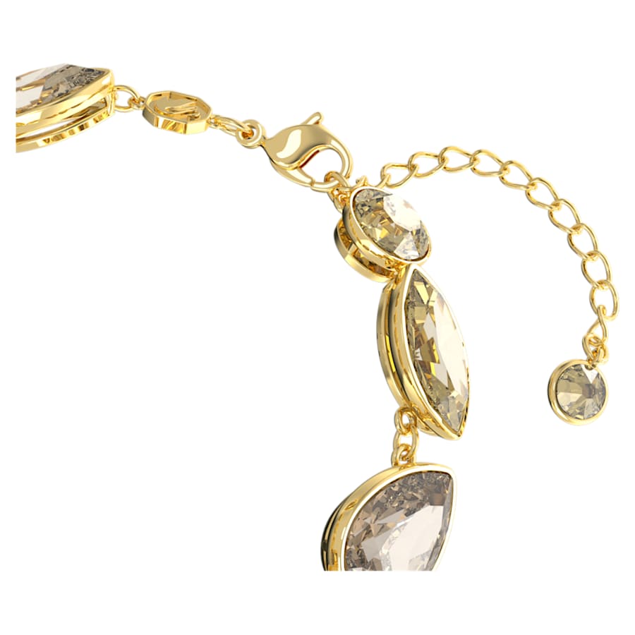 PULSERA SWAROVSKI ELEGANCE OF AFRICA, CORTES MIXTOS, MARRCÓN, BAÑO EN TONO ORO, TALLA M