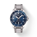 RELOJ TISSOT SEASTAR 1000, AUTOMCÁTICO, ESFERA AZUL, BRAZALETE DE ACERO, FECHA, 43 MM