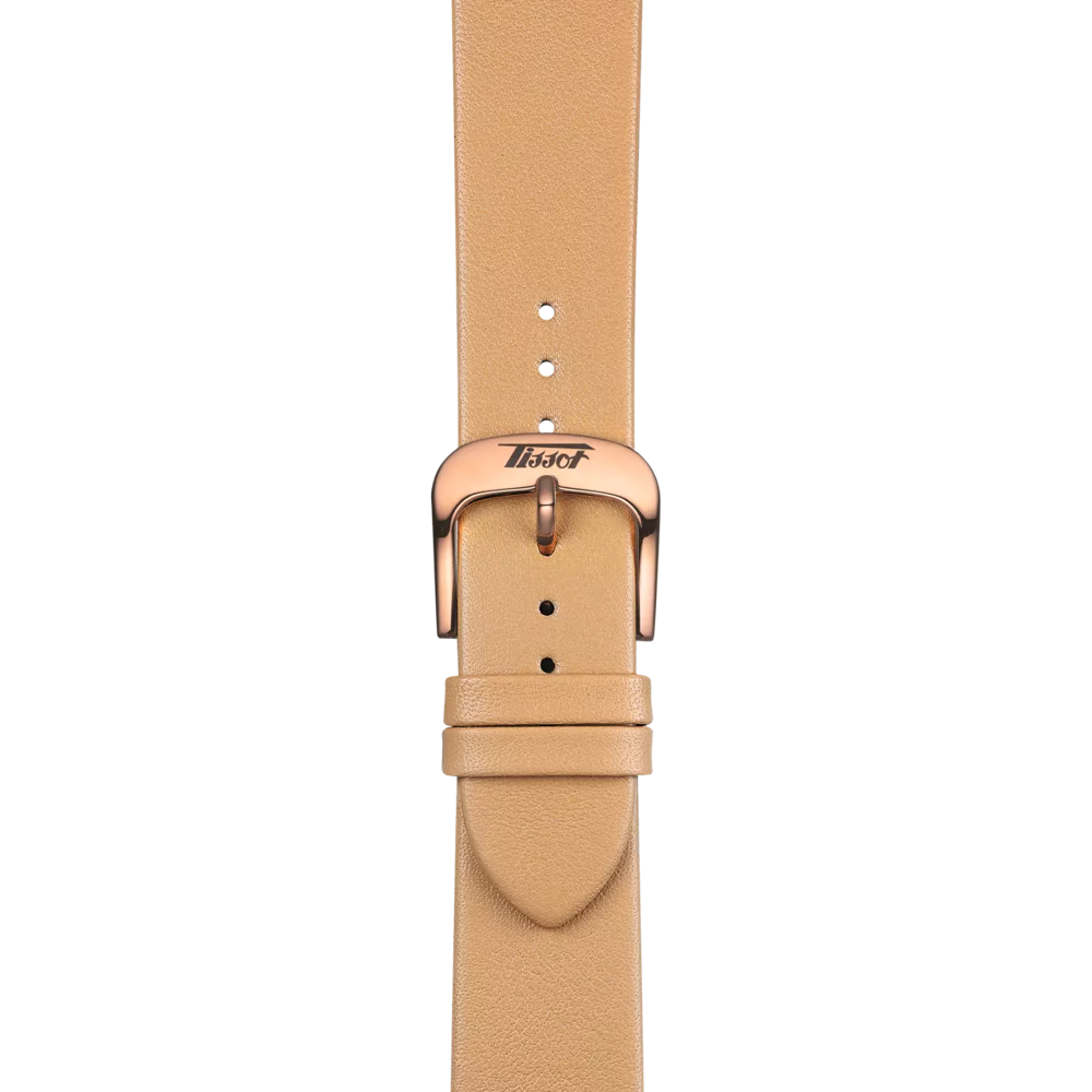 RELOJ TISSOT HERITAGE VISODATE, CUARZO, ESFERA NEGRA, FAJA DE CUERO MARRCÓN, FECHA, 40 MM