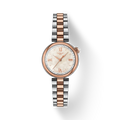 RELOJ TISSOT DESIR, CUARZO, ESFERA DE MADRE PERLA, BRAZALETE DE ACERO BICOLOR TONO ROSA, 28 MM