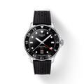 RELOJ TISSOT SEASTAR 1000, CUARZO, ESFERA NEGRA, FAJA DE CAUCHO NEGRA, GMT, 40 MM