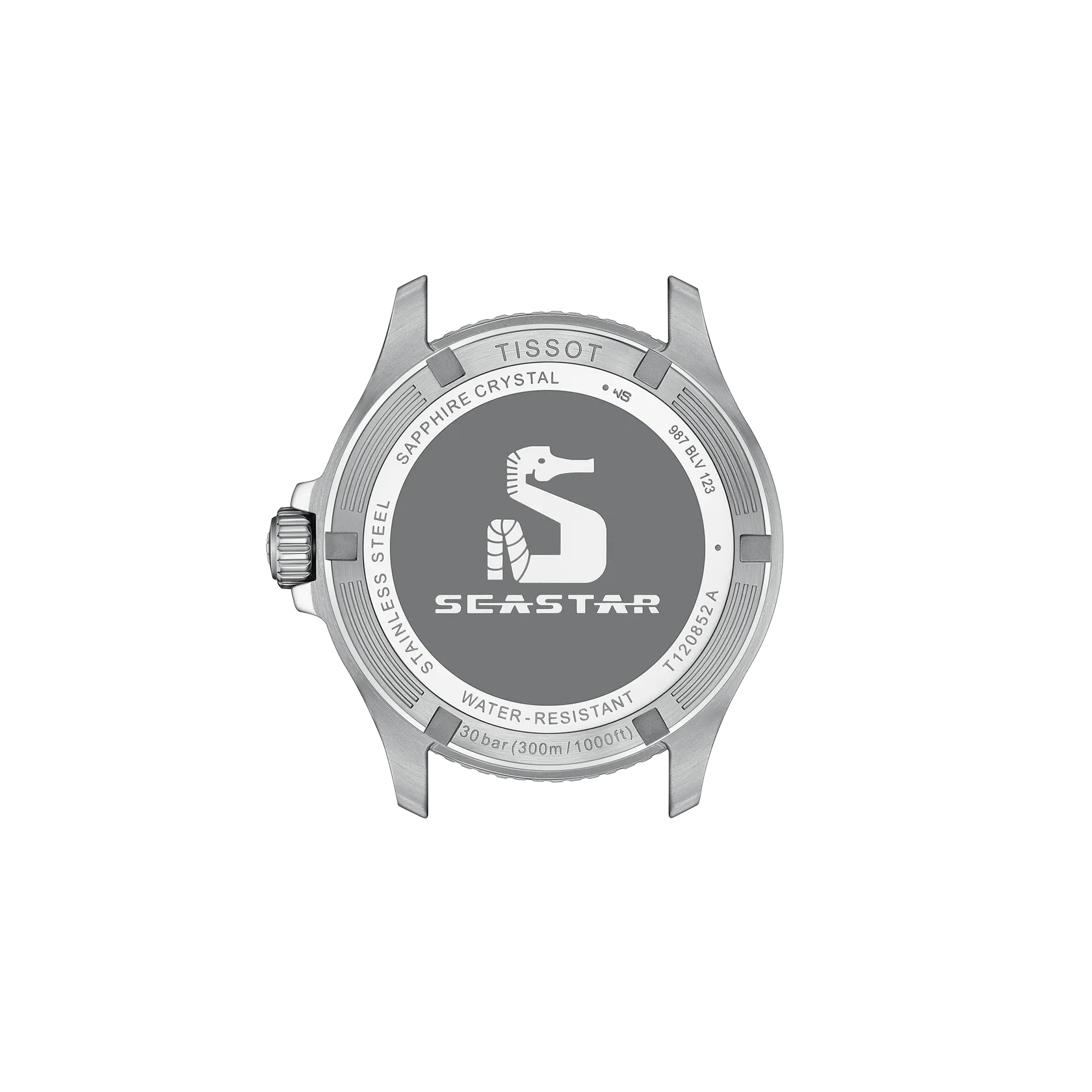 RELOJ TISSOT SEASTAR 1000, CUARZO, ESFERA NEGRA, BRAZALETE DE ACERO, GMT, 40 MM